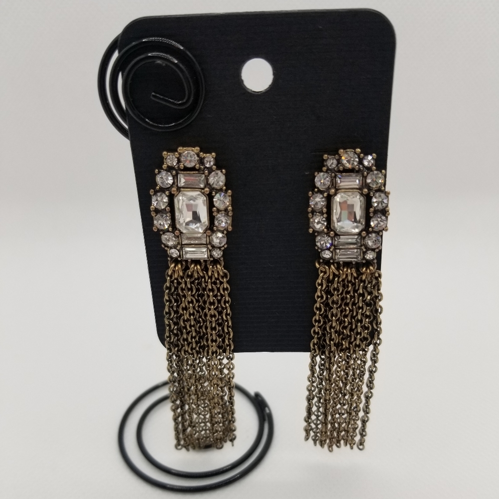 BEAUTIFUL BRONZE TASSEL EARRINGS - Picture 3 of 3